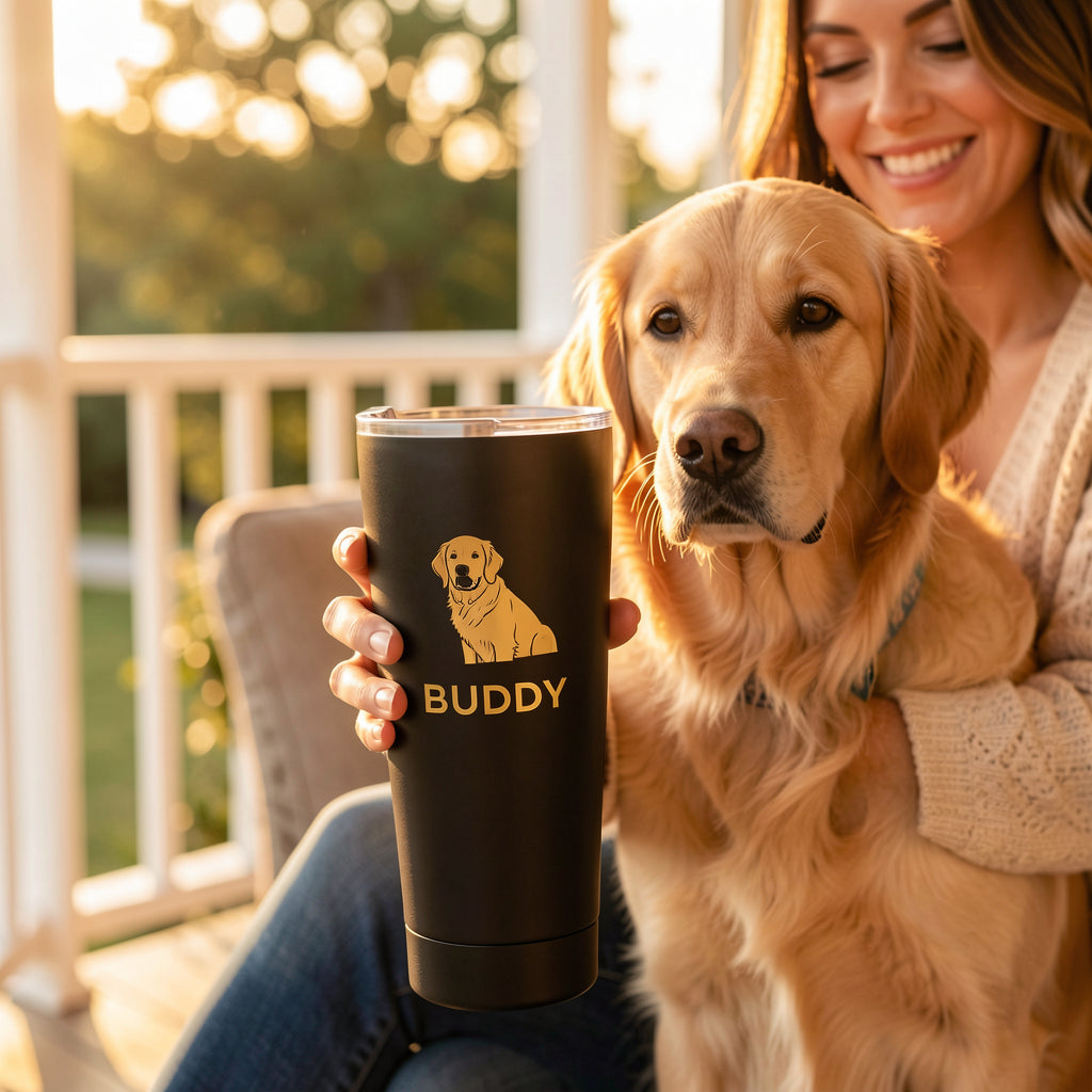Custom UV-printed tumbler