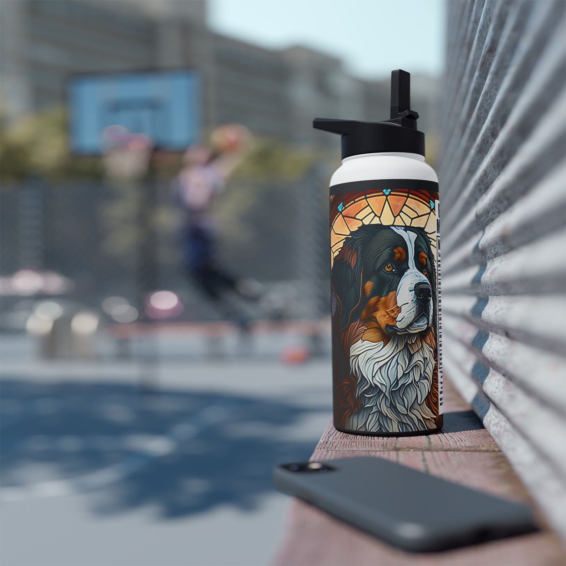 Tumbler Bernese Mountain Dog Stainless Steel Water Bottle