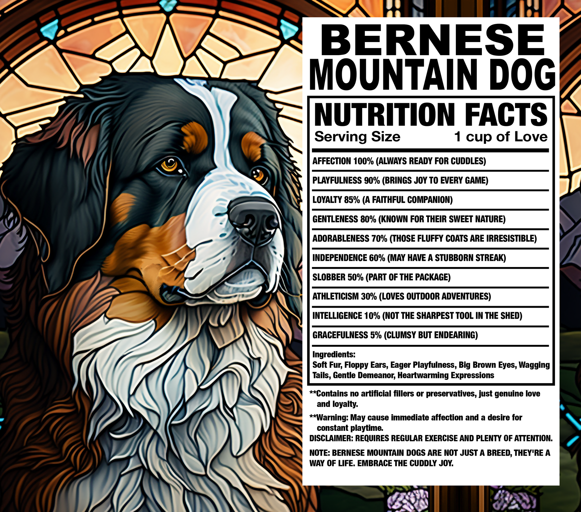 Tumbler Bernese Mountain Dog Stainless Steel Water Bottle