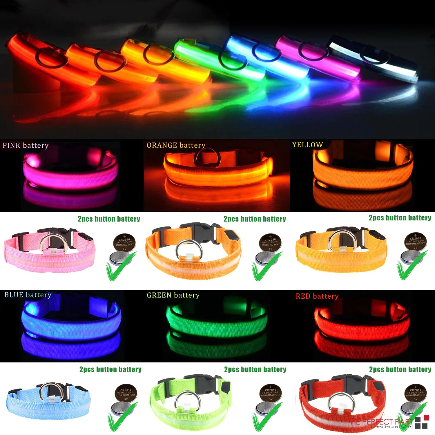 GlowPup LED Safety Dog Collar