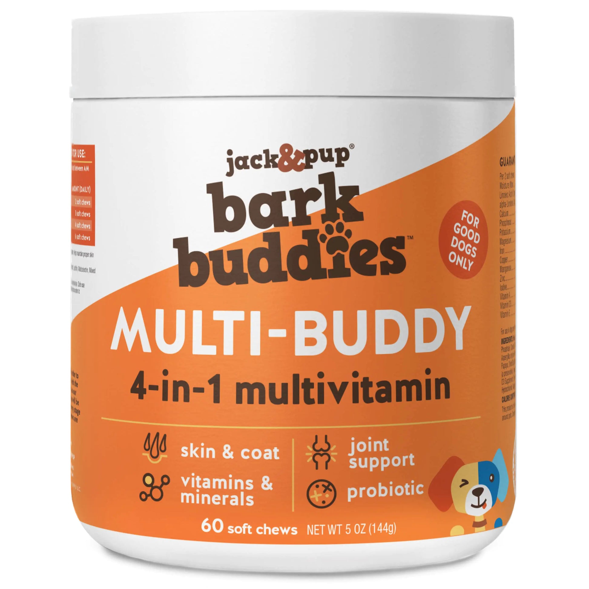 Jack&Pup Dog Multivitamins for Dogs - (60ct)