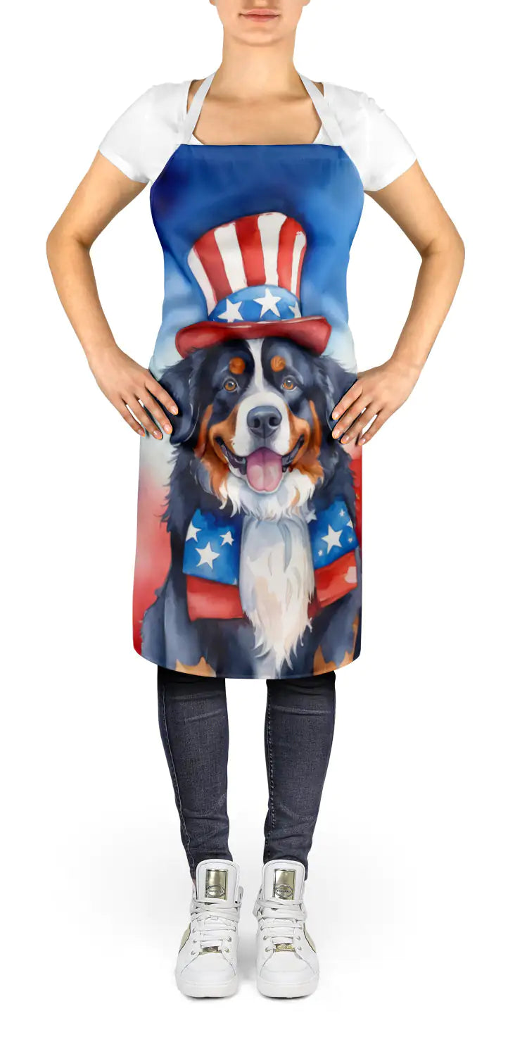 Bernese Mountain Dog American Pride Apron