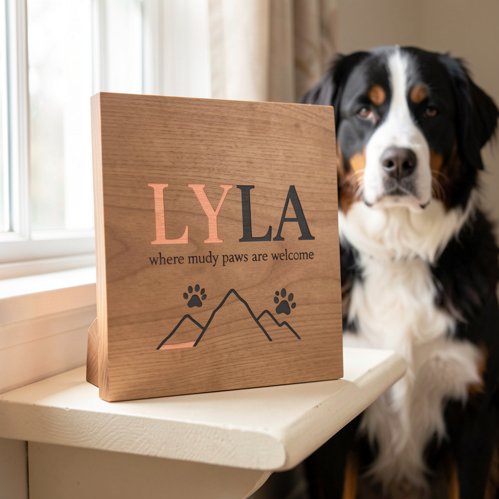 Custom Pet Keepsake Wood Plaque — Hero