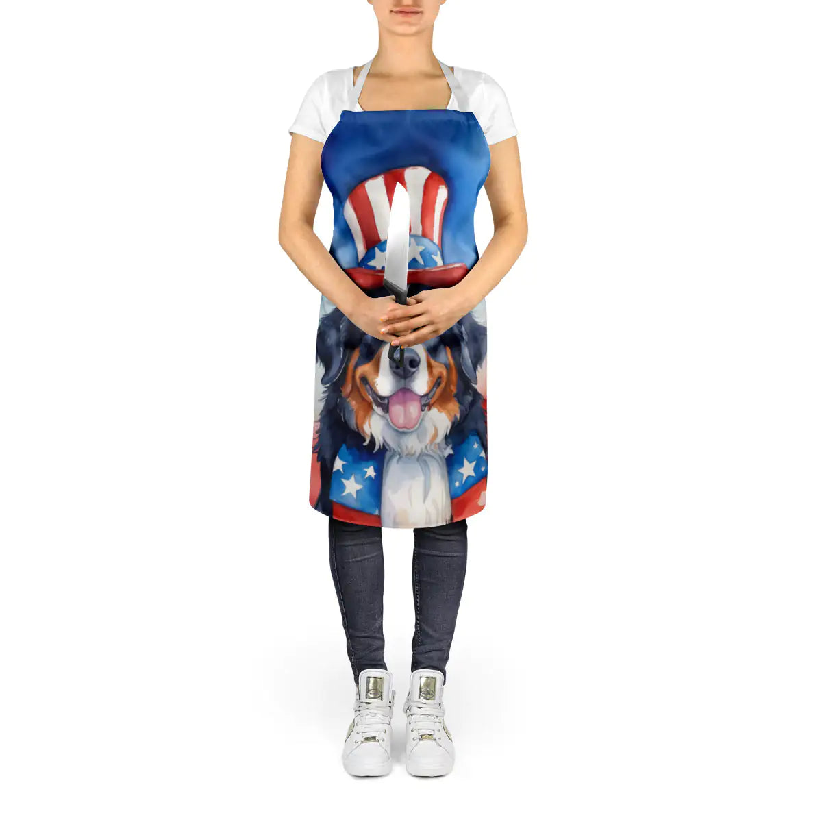 Bernese Mountain Dog American Pride Apron